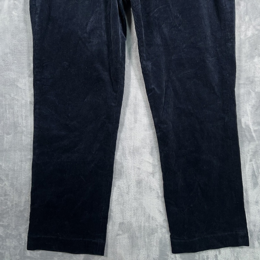 Polo Ralph Lauren Corduroy Pants Mens 34x30 New Navy Blue Chino Straight Stretch - Picture 3 of 14